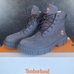 Timberland- Greyfield L/F Boot - Size 6 Women’s, Dark Grey Suede - Like new.